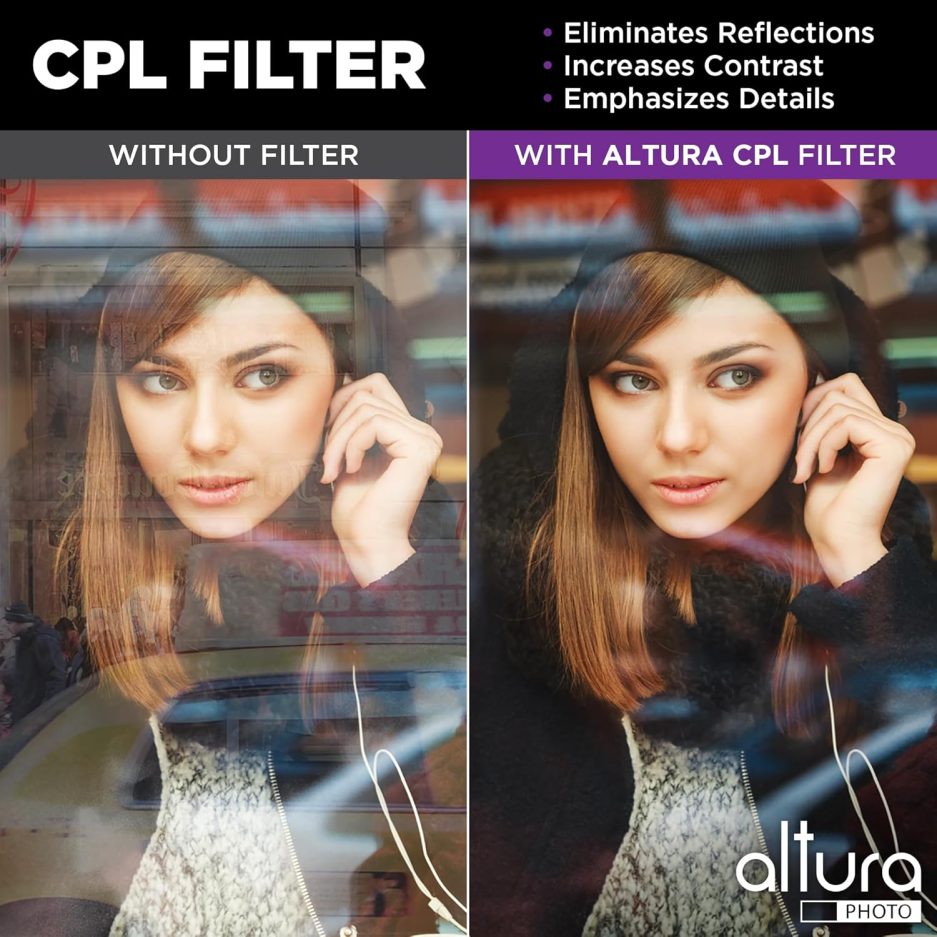 Altura Photo 58mm Lens Filter Kit - Multi-Coated UV Protector, CPL Polarizing and ND Neutral Density Filters + Case for Camera Accessories & Lenses - Image 4